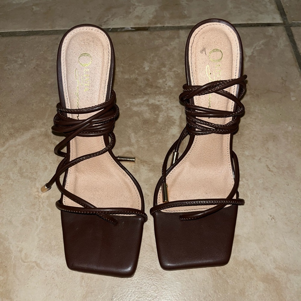 Olivia Ferguson Lace-up Heels